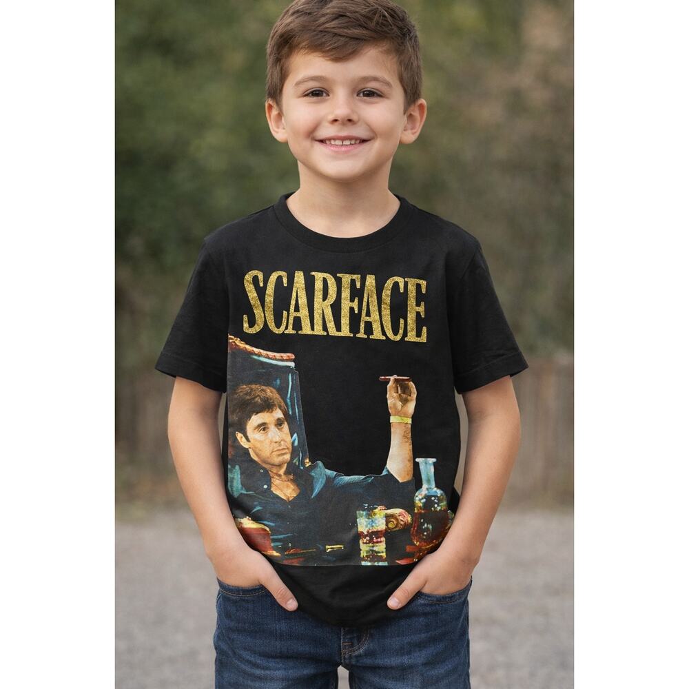 Scarface Tony Montana Kids Graphic Tee Streetwear Shirt